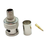 Testa di cablaggio con spina BNC pressata a freddo da 50 pezzi RG58 RG59 RG6U, 58, 59, 60