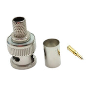 Testa di cablaggio con spina BNC pressata a freddo da 50 pezzi RG58 RG59 RG6U, 58, 59, 60