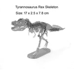 Modello dinosauro 3D in metallo acciaio inox 20cm