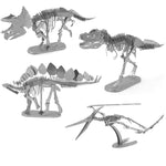 Modello dinosauro 3D in metallo acciaio inox 20cm