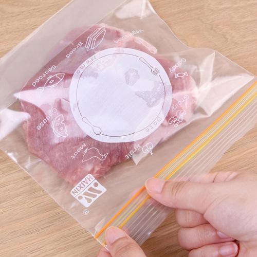 4 set di sacchetti sigillati per alimenti freschi, sacchetti di plastica per la conservazione del frigorifero addensato per uso domestico, Small (30 Pieces / Set), Medium (25 Pieces / Set), Large (15 Pieces / Set)