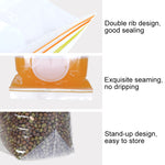 4 set di sacchetti sigillati per alimenti freschi, sacchetti di plastica per la conservazione del frigorifero addensato per uso domestico, Small (30 Pieces / Set), Medium (25 Pieces / Set), Large (15 Pieces / Set)