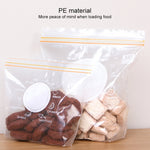 4 set di sacchetti sigillati per alimenti freschi, sacchetti di plastica per la conservazione del frigorifero addensato per uso domestico, Small (30 Pieces / Set), Medium (25 Pieces / Set), Large (15 Pieces / Set)