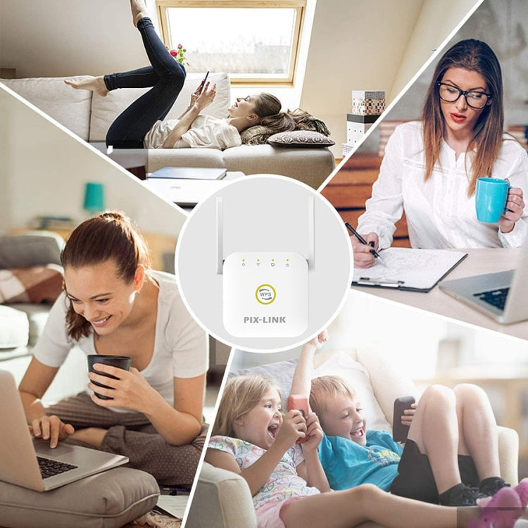 PIX-LINK WR22 Estensore di potenziamento dell'amplificazione del segnale wireless WiFi da 300 Mbps, EU Plug, US Plug, UK Plug, AU Plug
