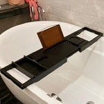 Mensola per vasca da bagno retrattile multifunzionale da bagno, Single Box, Double Box