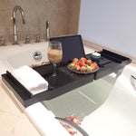 Mensola per vasca da bagno retrattile multifunzionale da bagno, Single Box, Double Box