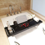 Mensola per vasca da bagno retrattile multifunzionale da bagno, Single Box, Double Box
