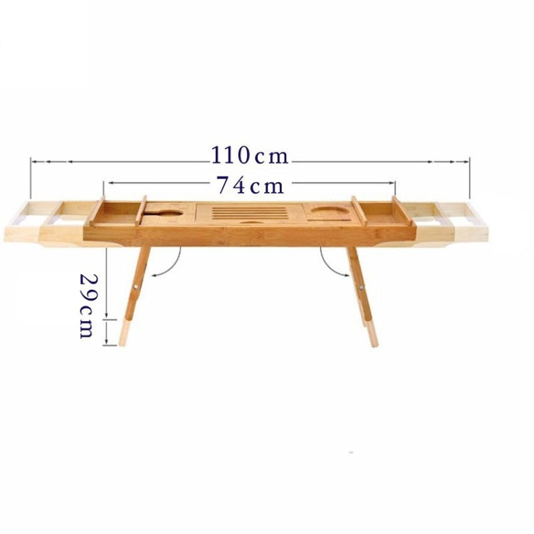 Cremagliera per vasca da bagno in bambù per piedi Cremagliera per vasca da bagno retrattile per bagno multifunzionale, Retractable Bath Rack