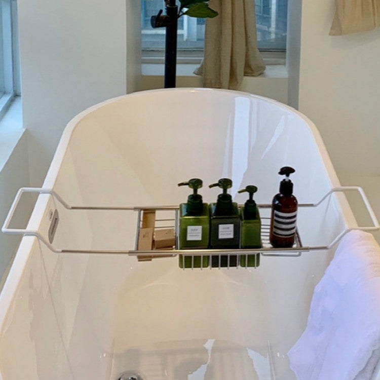 Mensola da bagno in acciaio inox con staffa retrattile
