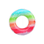 Anello da nuoto in PVC addensato per bambini con fiori arcobaleno di colore sfumato da 2 pezzi, 60cm, 70cm, 80cm, 90cm