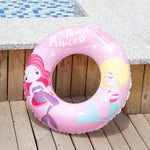 Anello da nuoto per bambini in PVC ispessito con motivo a sirena in cartone animato da 2 pezzi, 60, 70, 80, 90