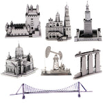 Set 3 modelli 3D in metallo da assemblare puzzle fai da te