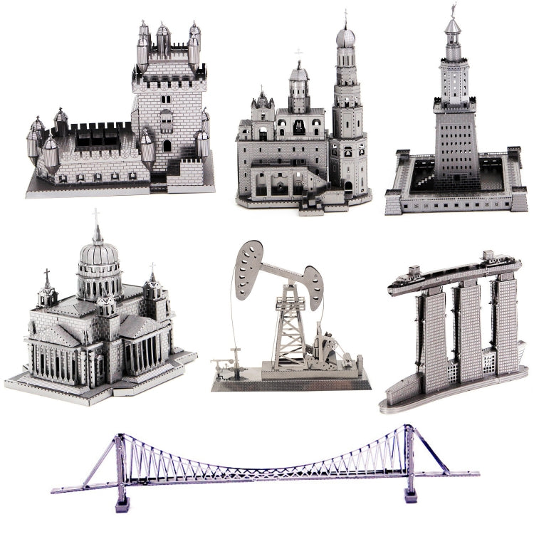 Set 3 modelli 3D in metallo da assemblare puzzle fai da te