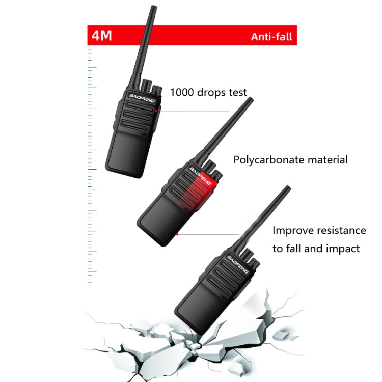 Baofeng BF-1904 Apparecchiatura di comunicazione radio Walkie-talkie portatile ad alta potenza, AU Plug, EU Plug, US Plug, UK Plug