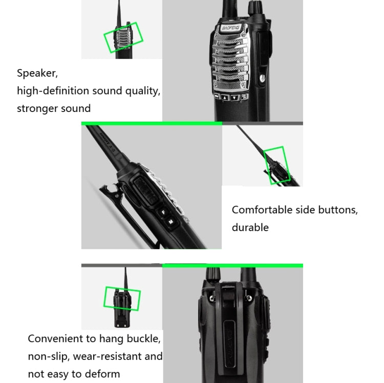 Baofeng UV-8D 8W Walkie-talkie multifunzionale con pulsante a doppia trasmissione ad alta potenza, AU Plug, EU Plug, US Plug, UK Plug