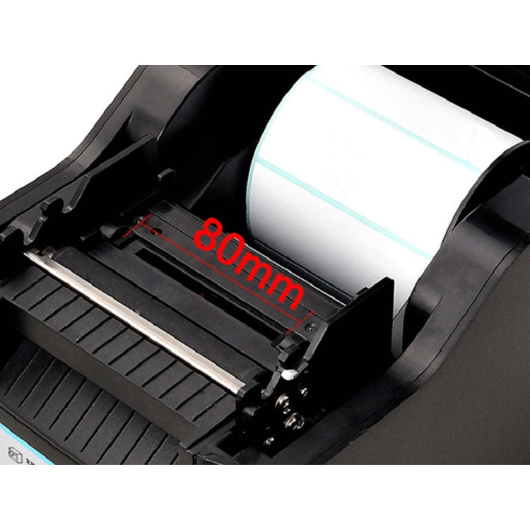 Xprinter XP-370B Stampante per codici a barre Stampante per codici QR autoadesiva Etichetta per abbigliamento Etichetta termica per biglietti, UK Plug, US Plug, EU Plug