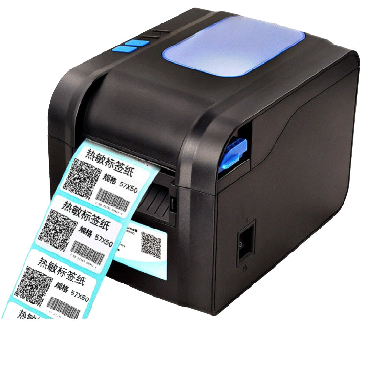 Xprinter XP-370B Stampante per codici a barre Stampante per codici QR autoadesiva Etichetta per abbigliamento Etichetta termica per biglietti, UK Plug, US Plug, EU Plug