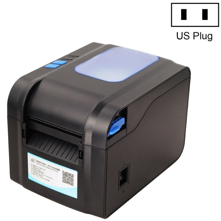 Xprinter XP-370B Stampante per codici a barre Stampante per codici QR autoadesiva Etichetta per abbigliamento Etichetta termica per biglietti, UK Plug, US Plug, EU Plug