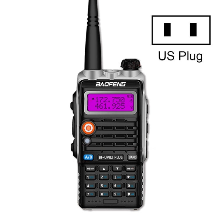 Baofeng BF-B2Plus Mini walkie-talkie FM ad alta potenza da 50 km per esterni, AU Plug, EU Plug, US Plug, UK Plug