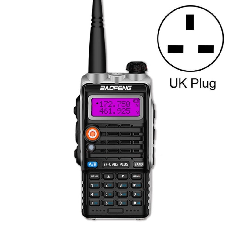 Baofeng BF-B2Plus Mini walkie-talkie FM ad alta potenza da 50 km per esterni, AU Plug, EU Plug, US Plug, UK Plug