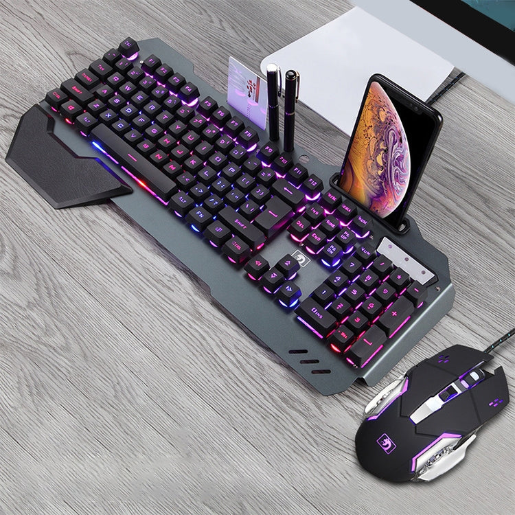 Set tastiera e mouse manipolatore di giochi Internet Cafe 618, lunghezza cavo: 1,6 m, Black, Silver White