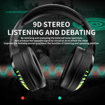 SH33 Cuffie Bluetooth cablate RGB dual-mode per telefono cellulare Cuffie da gioco con riduzione del rumore dei bassi pesanti, Black, Pink