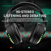 SH33 Cuffie Bluetooth cablate RGB dual-mode per telefono cellulare Cuffie da gioco con riduzione del rumore dei bassi pesanti, Black, Pink