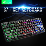 ZIYOULANG K16 Tastiera manipolatore per notebook da gioco colorata a 87 tasti, lunghezza cavo: 1,5 m, K16