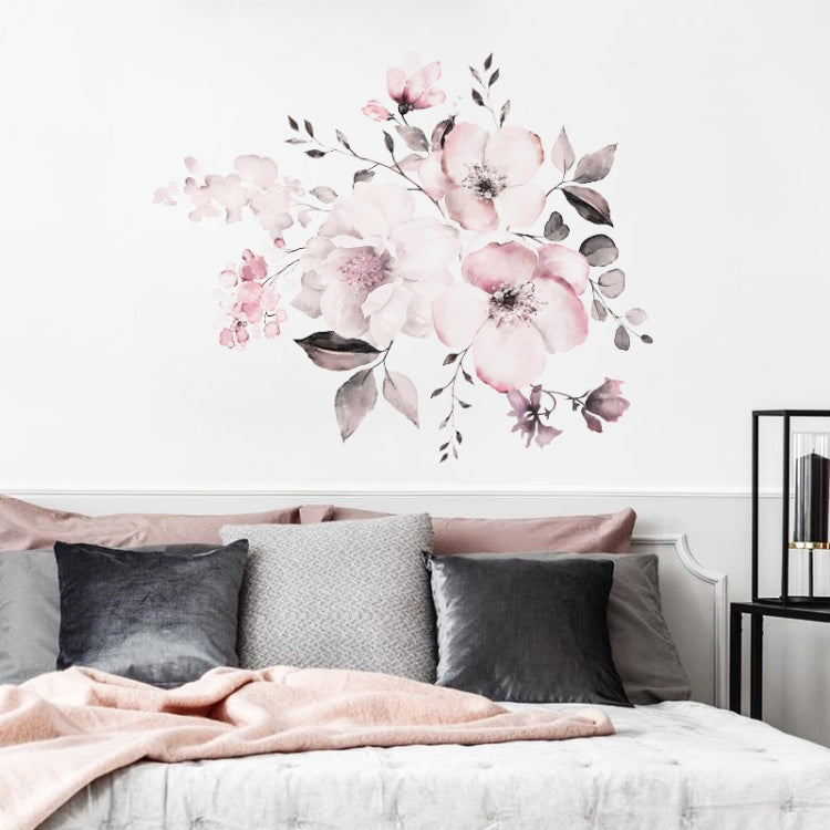 Adesivo da parete rimovibile fiori acquerello 2 pezzi