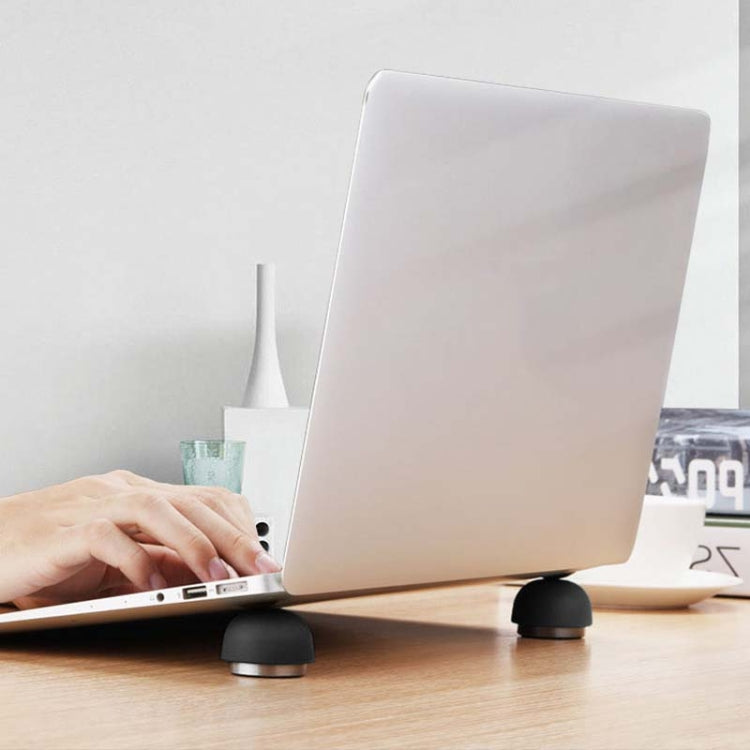 Ripiano per riscaldatore per ventola, supporto per funghi invisibile portatile compatto e creativo per laptop creativo, Black, Green
