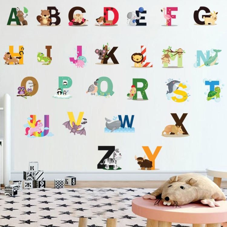2 adesivi murali per camera dei bambini con lettere inglesi SY301