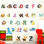 2 adesivi murali per camera dei bambini con lettere inglesi SY301