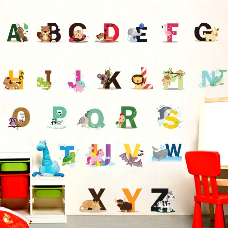 2 adesivi murali per camera dei bambini con lettere inglesi SY301