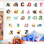 2 adesivi murali per camera dei bambini con lettere inglesi SY301