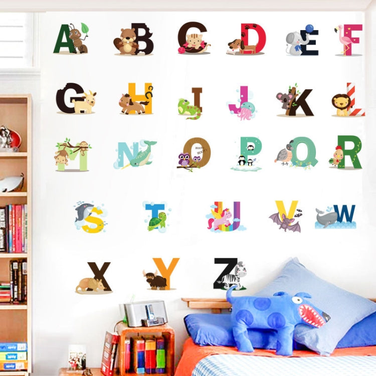 2 adesivi murali per camera dei bambini con lettere inglesi SY301