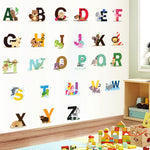 2 adesivi murali per camera dei bambini con lettere inglesi SY301