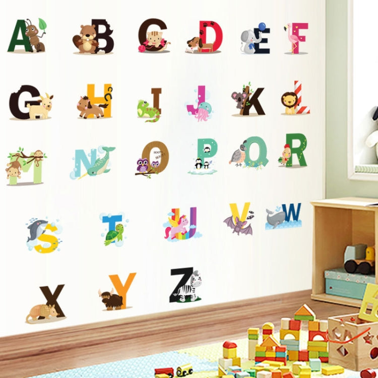2 adesivi murali per camera dei bambini con lettere inglesi SY301