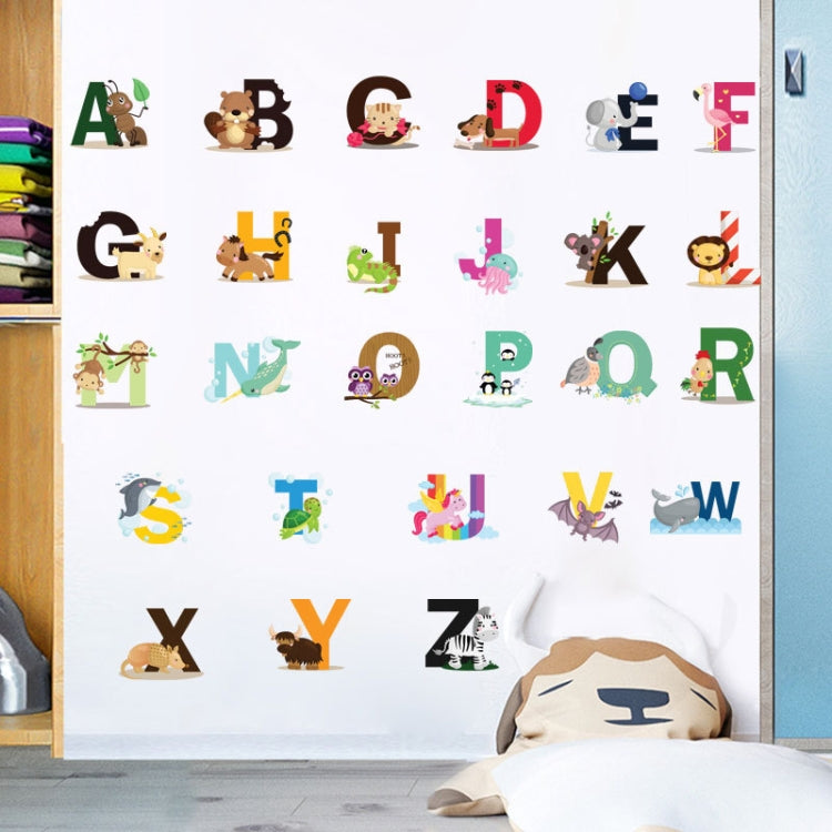 2 adesivi murali per camera dei bambini con lettere inglesi SY301