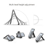 Supporto per laptop in metallo Supporto per computer pieghevole Mini staffa rialzata piatta, Gray, Silver