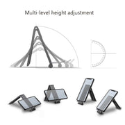 Supporto per laptop in metallo Supporto per computer pieghevole Mini staffa rialzata piatta, Gray, Silver
