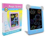 Tavolo da disegno luminoso a LED per bambini 26x19 cm