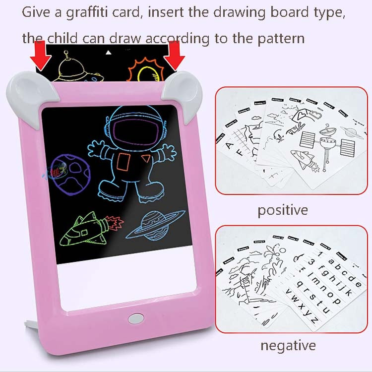 Tavolo da disegno luminoso a LED per bambini 26x19 cm