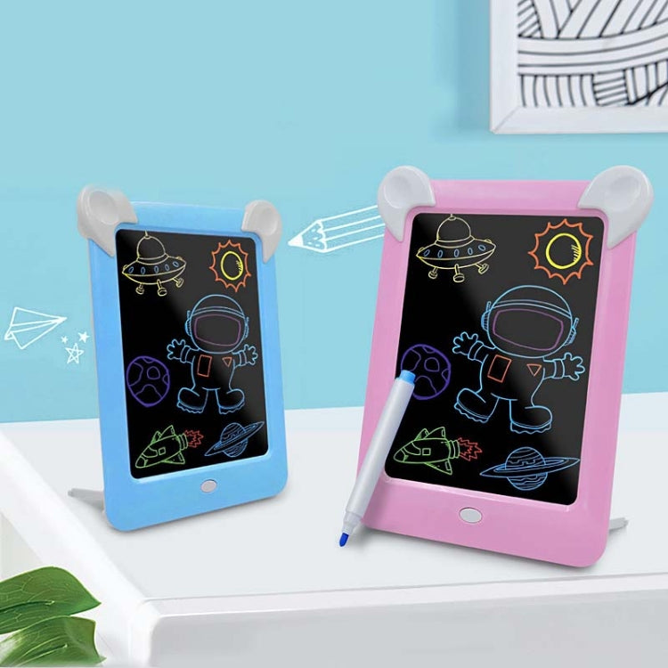 Tavolo da disegno luminoso a LED Lavagna elettronica fluorescente Lavagna per messaggi per pittura leggera per bambini, Blue, Pink