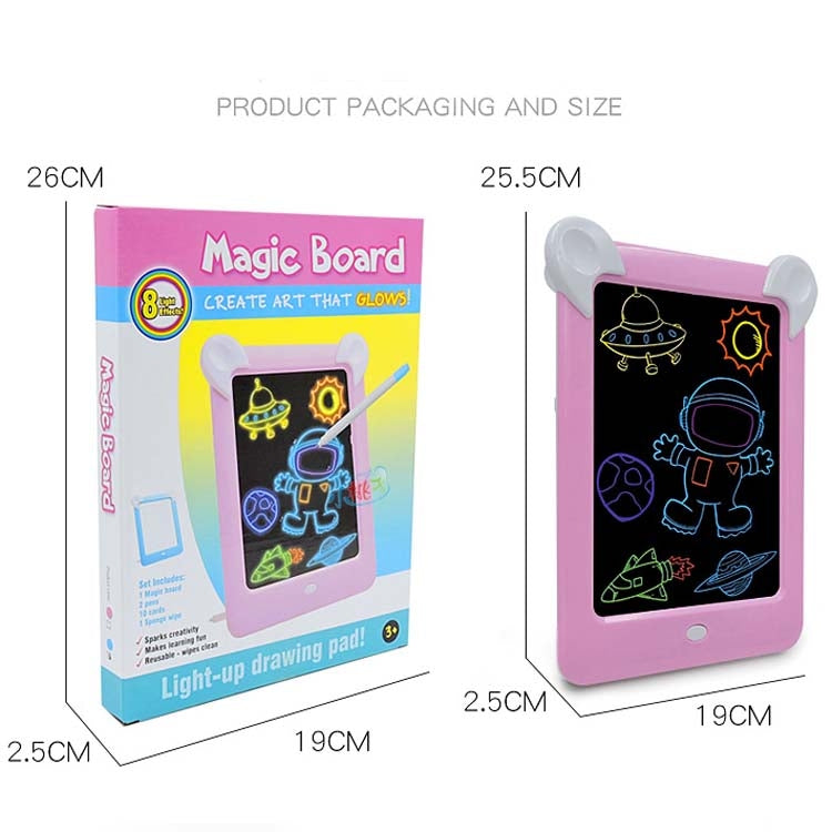Tavolo da disegno luminoso a LED per bambini 26x19 cm