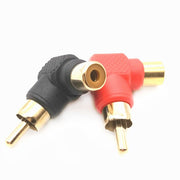 20 pz/10 paia di adattatori audio RCA maschio-femmina a gomito RCA a forma di L ad angolo retto