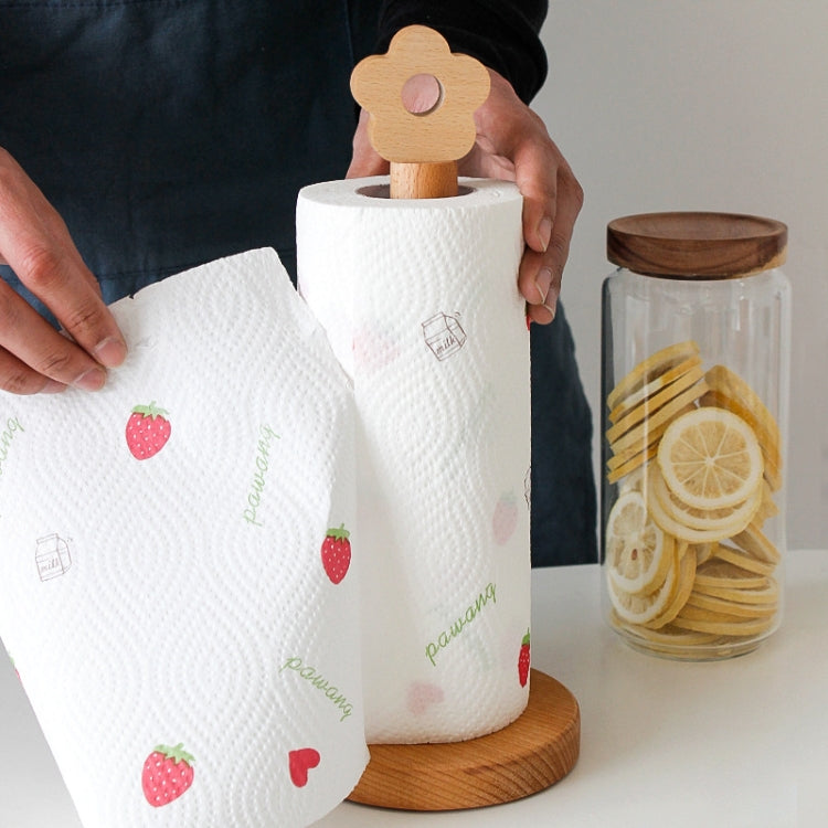 Portarotolo verticale da cucina in legno massello Portarotolo per piccoli fiori, Vertical Rag Rack