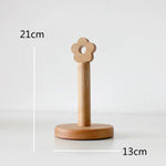 Portarotolo verticale da cucina in legno massello Portarotolo per piccoli fiori, Vertical Rag Rack