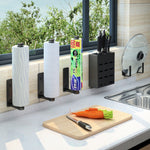Staffa per montaggio a parete per portasciugamani di carta da cucina Lazy Rag Rack, Roll Paper Holder