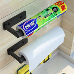 Staffa per montaggio a parete per portasciugamani di carta da cucina Lazy Rag Rack, Roll Paper Holder