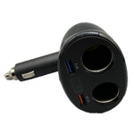 Caricabatteria da auto per accendisigari Caricatore per auto Dual USB QC 3.0 a doppia ricarica rapida 6A, WMY-C113